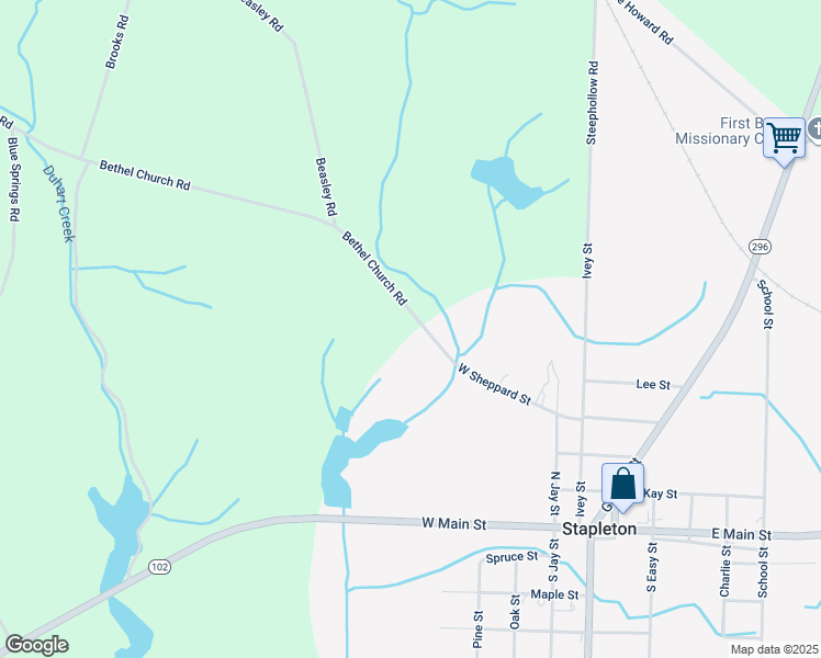 map of restaurants, bars, coffee shops, grocery stores, and more near 573 West Sheppard Street in Avera