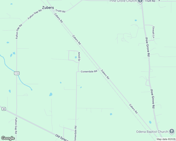 map of restaurants, bars, coffee shops, grocery stores, and more near 843 Comerdale Road in Sylacauga