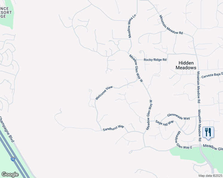 map of restaurants, bars, coffee shops, grocery stores, and more near 13 Sage Hill Way in Escondido