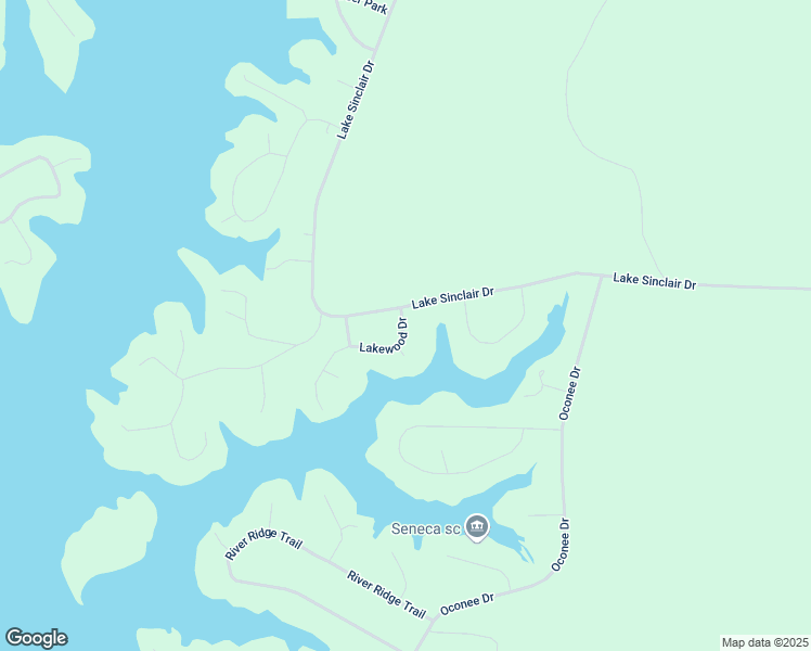 map of restaurants, bars, coffee shops, grocery stores, and more near 1152 Lake Sinclair Drive in Sparta