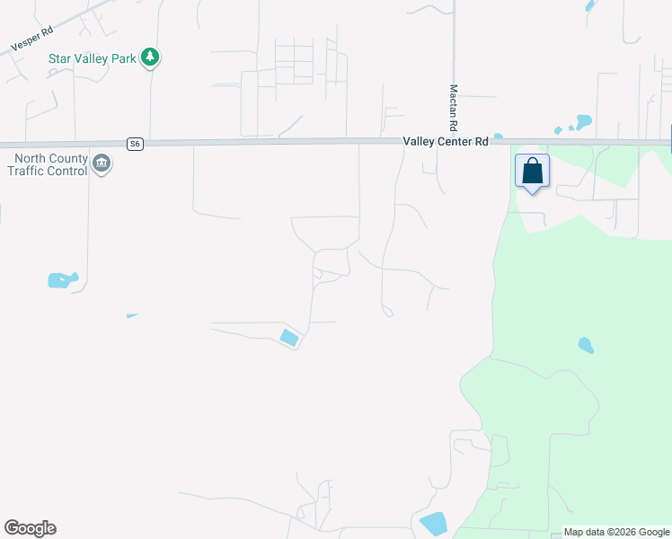 map of restaurants, bars, coffee shops, grocery stores, and more near 15300 Round Tree Road in Valley Center