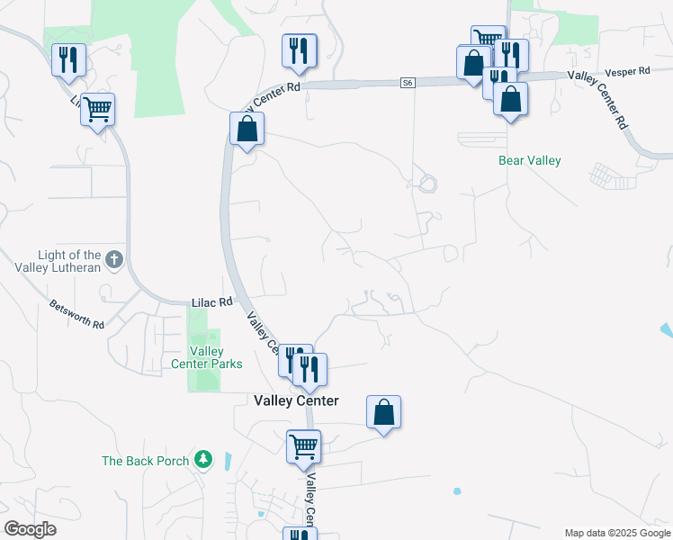 map of restaurants, bars, coffee shops, grocery stores, and more near 28149 Orange Terrace in Valley Center