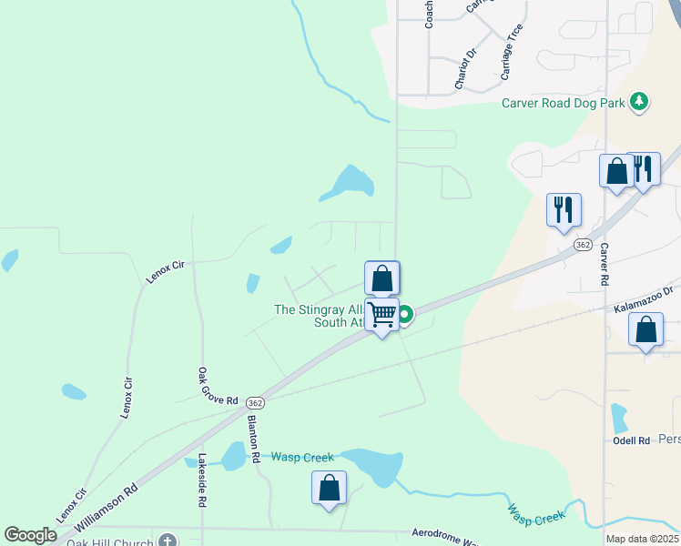 map of restaurants, bars, coffee shops, grocery stores, and more near 1776 Cheryl Avenue in Griffin