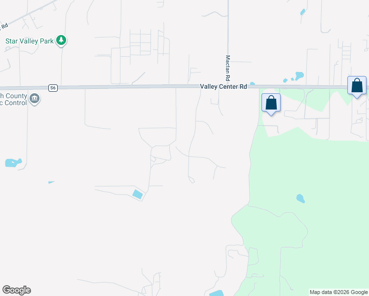 map of restaurants, bars, coffee shops, grocery stores, and more near 15360 Round Tree Road in Valley Center