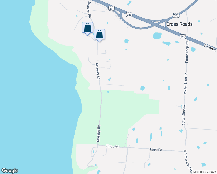 map of restaurants, bars, coffee shops, grocery stores, and more near 3700 Moseley Road in Cross Roads