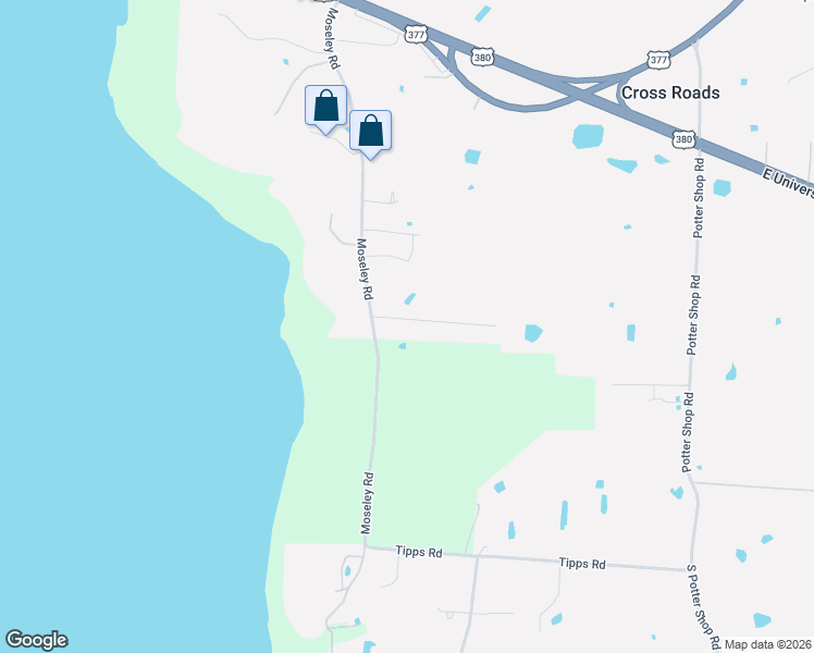 map of restaurants, bars, coffee shops, grocery stores, and more near 3700 Moseley Road in Cross Roads