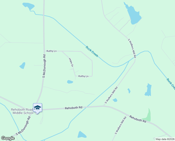 map of restaurants, bars, coffee shops, grocery stores, and more near 106 Kathy Lane in Griffin