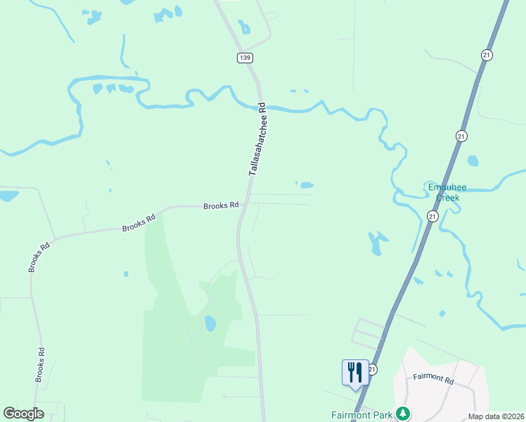 map of restaurants, bars, coffee shops, grocery stores, and more near 14 Ashton Lane in Sylacauga