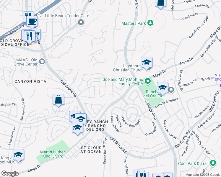 map of restaurants, bars, coffee shops, grocery stores, and more near 1022 Turnstone Way in Oceanside