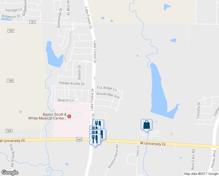 map of restaurants, bars, coffee shops, grocery stores, and more near 4820 Fox Ridge Lane in McKinney