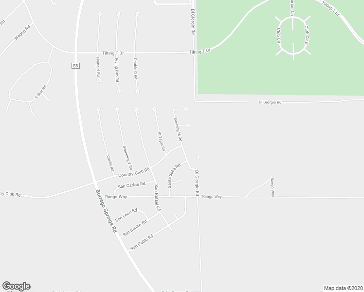 map of restaurants, bars, coffee shops, grocery stores, and more near Running M Road in Borrego Springs