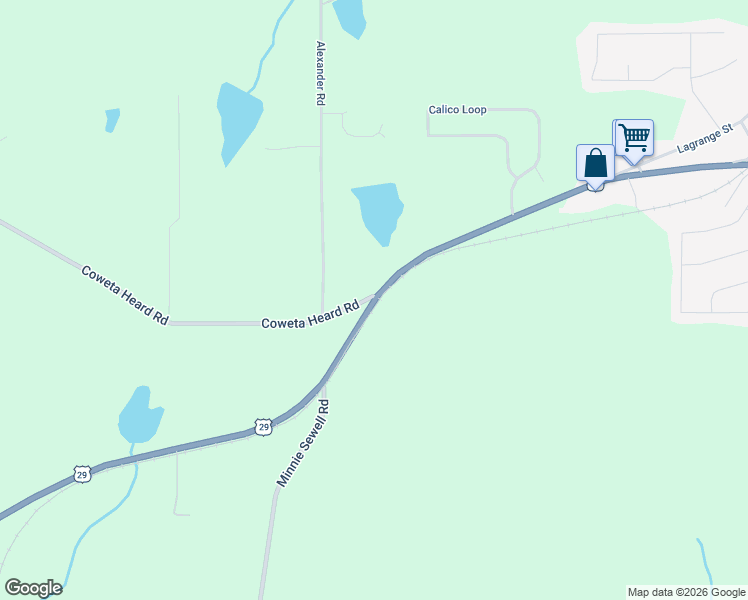 map of restaurants, bars, coffee shops, grocery stores, and more near 6791 U.S. 29 in Grantville