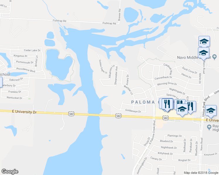 map of restaurants, bars, coffee shops, grocery stores, and more near 920 Starling Lane in Aubrey