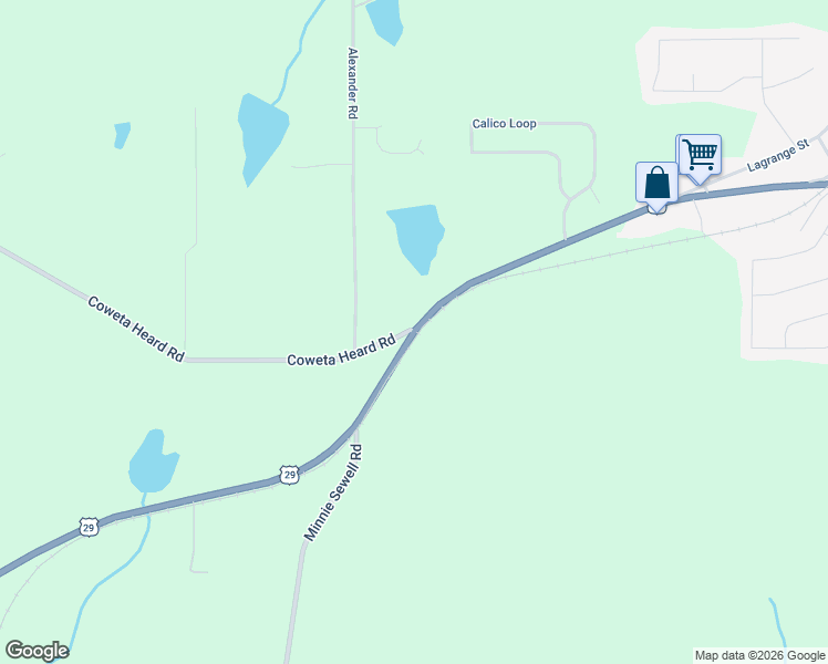 map of restaurants, bars, coffee shops, grocery stores, and more near 6791 U.S. 29 in Grantville