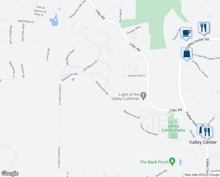 map of restaurants, bars, coffee shops, grocery stores, and more near 28371 Beija Flor in Valley Center