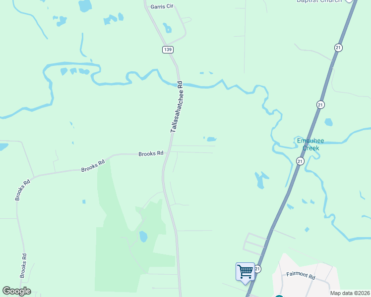 map of restaurants, bars, coffee shops, grocery stores, and more near 14 Ashton Lane in Sylacauga