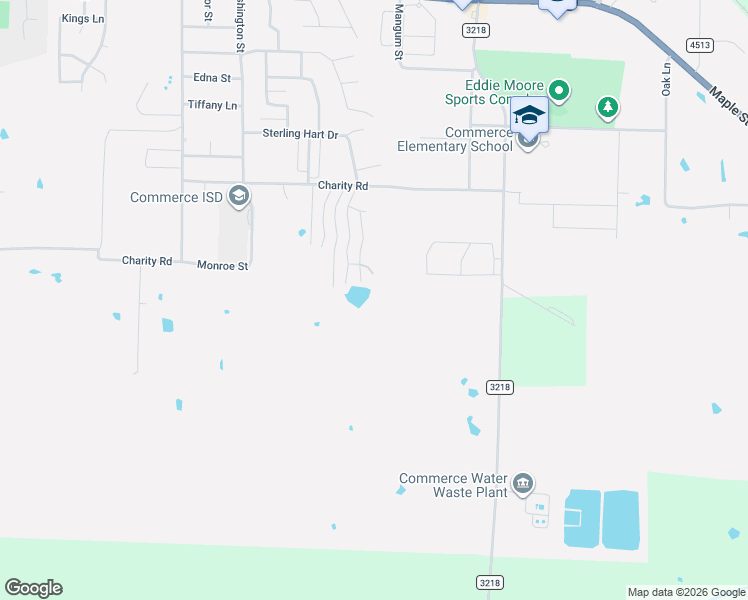 map of restaurants, bars, coffee shops, grocery stores, and more near 3041 Choctaw Drive in Commerce