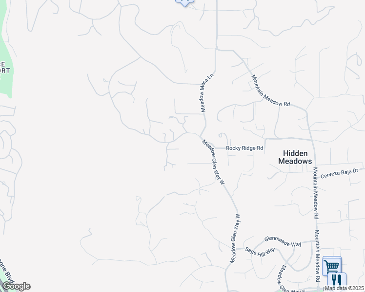 map of restaurants, bars, coffee shops, grocery stores, and more near 29059 Meadow Glen Way West in Escondido