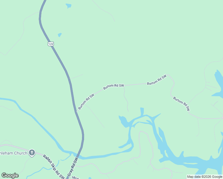 map of restaurants, bars, coffee shops, grocery stores, and more near 138 Burtom Road Southwest in Eatonton