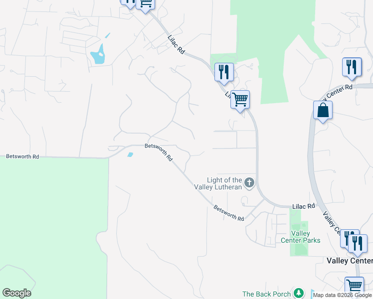 map of restaurants, bars, coffee shops, grocery stores, and more near 28382 Beija Flor in Valley Center