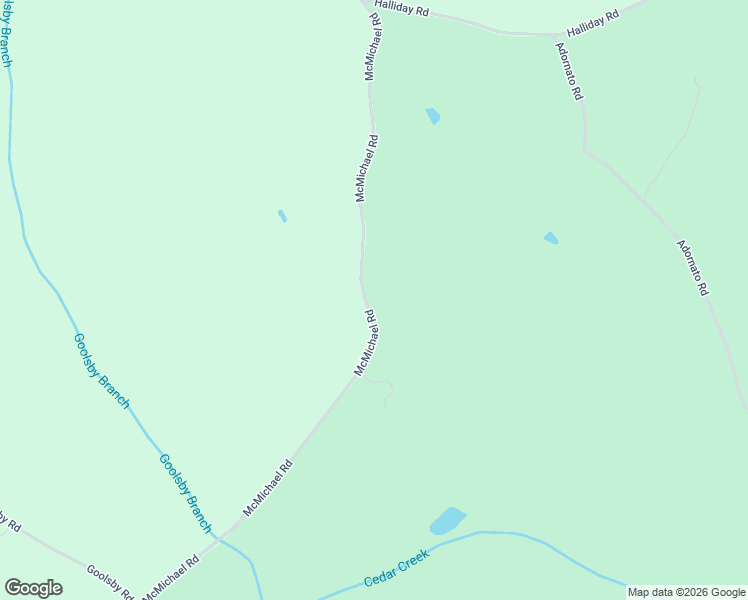 map of restaurants, bars, coffee shops, grocery stores, and more near 1161 McMichael Road in Monticello