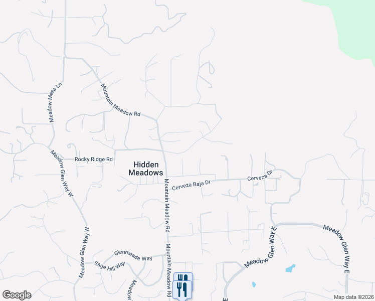 map of restaurants, bars, coffee shops, grocery stores, and more near 28523 Mountain Meadow Road in Escondido