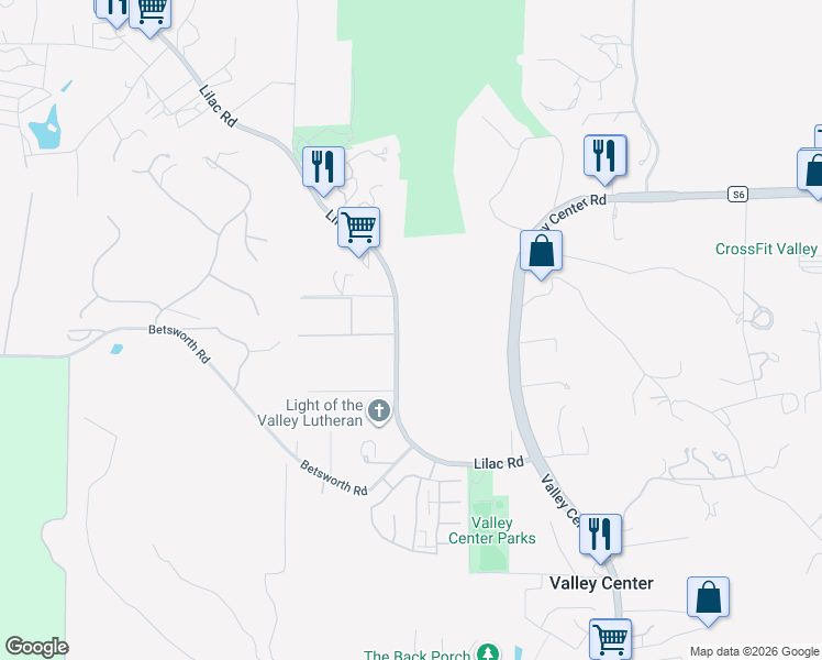 map of restaurants, bars, coffee shops, grocery stores, and more near 28425 Lilac Road in Valley Center