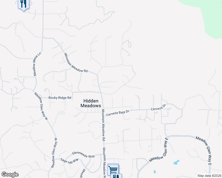 map of restaurants, bars, coffee shops, grocery stores, and more near 28523 Mountain Meadow Road in Escondido