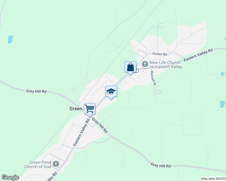 map of restaurants, bars, coffee shops, grocery stores, and more near 24 Southern Place in McCalla