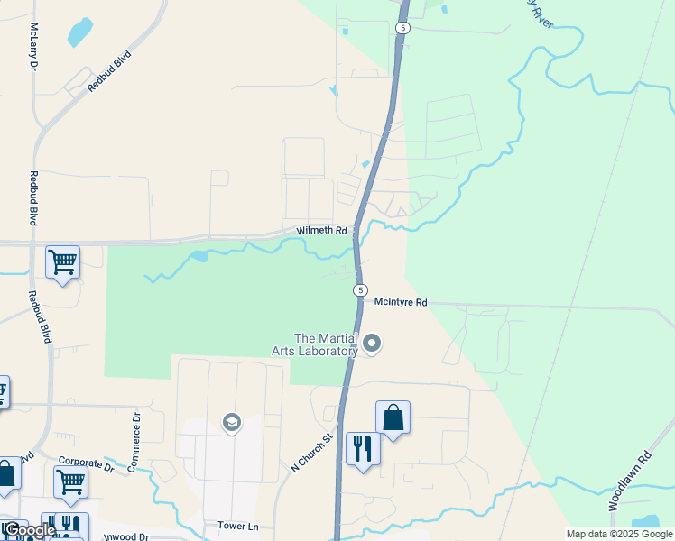 map of restaurants, bars, coffee shops, grocery stores, and more near 3099 North McDonald Street in McKinney