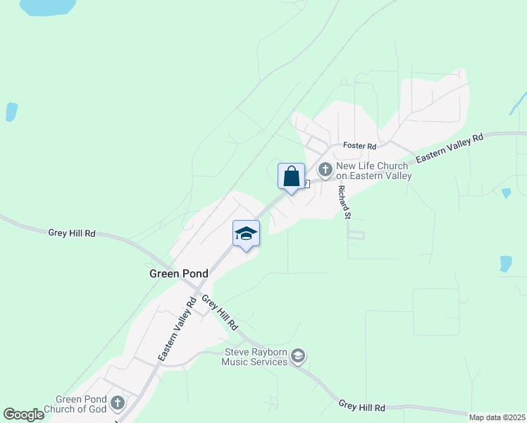 map of restaurants, bars, coffee shops, grocery stores, and more near 19456 Eastern Valley Road in McCalla