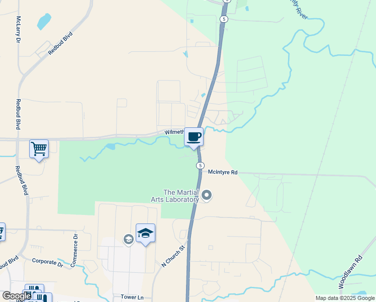 map of restaurants, bars, coffee shops, grocery stores, and more near 3099 North McDonald Street in McKinney