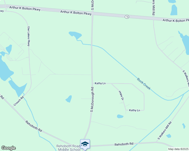 map of restaurants, bars, coffee shops, grocery stores, and more near 615 South McDonough Road in Griffin