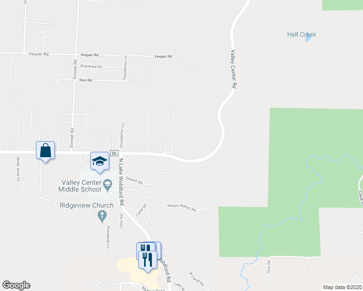 map of restaurants, bars, coffee shops, grocery stores, and more near 31510 Valley Center Road in Valley Center