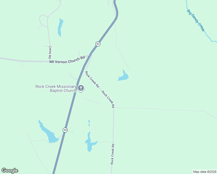 map of restaurants, bars, coffee shops, grocery stores, and more near 177 Rock Creek Road in Flovilla