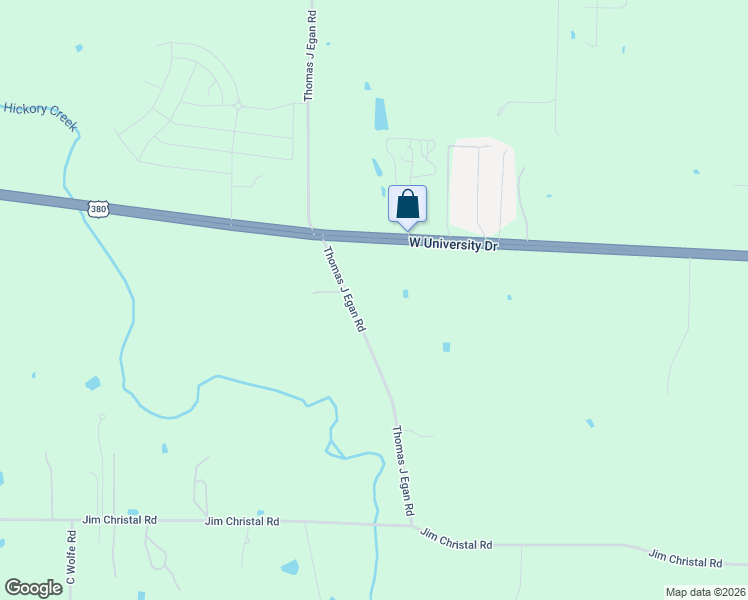 map of restaurants, bars, coffee shops, grocery stores, and more near 8545 West University Drive in Denton