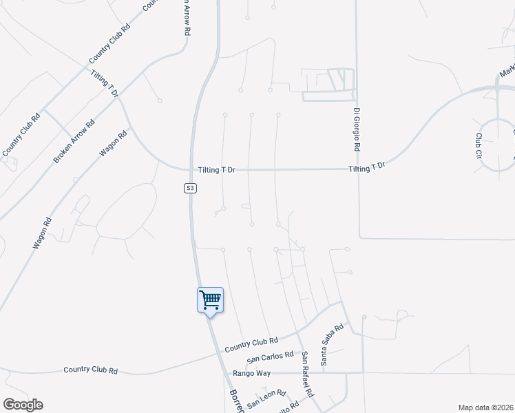 map of restaurants, bars, coffee shops, grocery stores, and more near 3265 Frying Pan Road in Borrego Springs