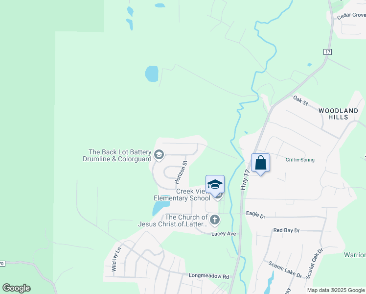map of restaurants, bars, coffee shops, grocery stores, and more near 747 Crider Road in Shelby County