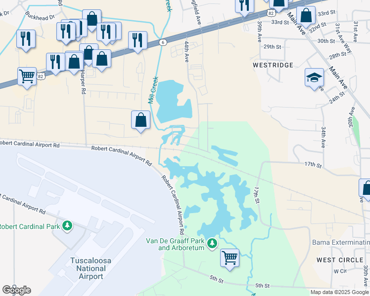 map of restaurants, bars, coffee shops, grocery stores, and more near 4437 19th Street in Northport