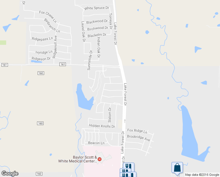 map of restaurants, bars, coffee shops, grocery stores, and more near 5200 Alpine Meadows Drive in McKinney