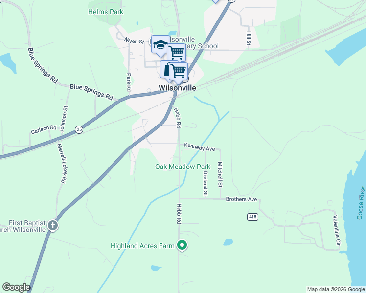 map of restaurants, bars, coffee shops, grocery stores, and more near 235 Hebb Road in Wilsonville
