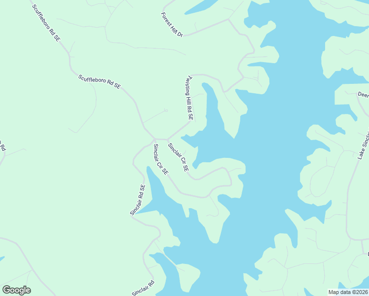 map of restaurants, bars, coffee shops, grocery stores, and more near 202 Sinclair Circle Southeast in Eatonton