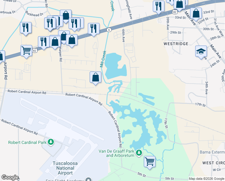 map of restaurants, bars, coffee shops, grocery stores, and more near 1902 45th Avenue in Northport