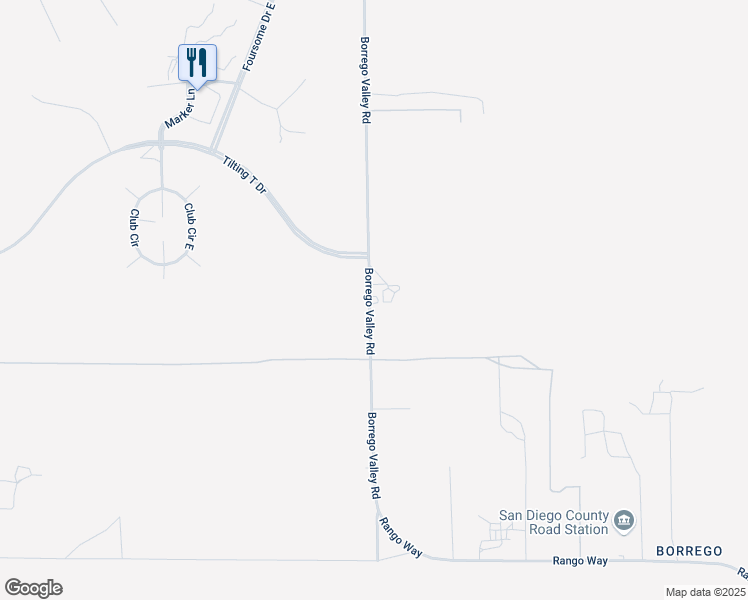 map of restaurants, bars, coffee shops, grocery stores, and more near 3241 Borrego Valley Road in Borrego Springs