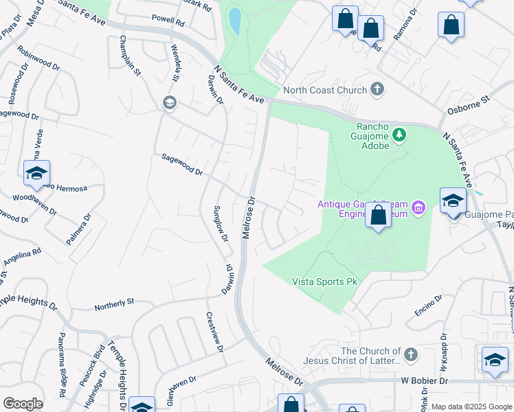 map of restaurants, bars, coffee shops, grocery stores, and more near 5002 Suncrest Court in Oceanside