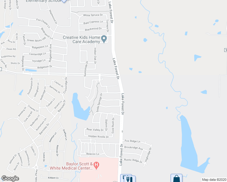 map of restaurants, bars, coffee shops, grocery stores, and more near 5016 Ridge Run Drive in McKinney