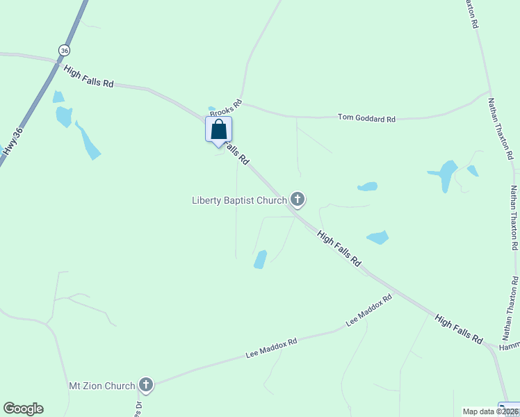 map of restaurants, bars, coffee shops, grocery stores, and more near 3036 High Falls Road in Jackson