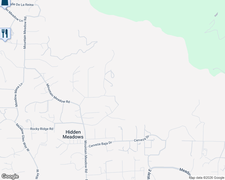 map of restaurants, bars, coffee shops, grocery stores, and more near 28623 Willow Park Road in Escondido