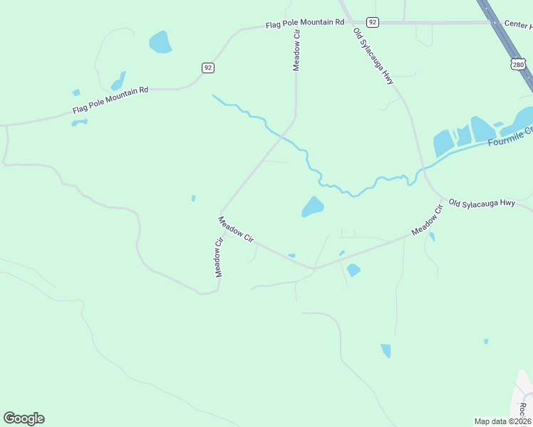 map of restaurants, bars, coffee shops, grocery stores, and more near 891 Meadow Circle in Sylacauga