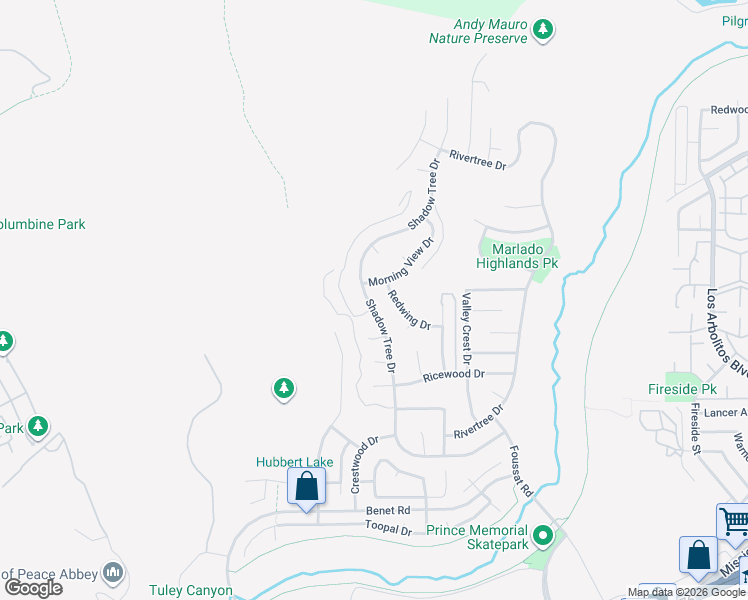 map of restaurants, bars, coffee shops, grocery stores, and more near 513 Shadow Tree Drive in Oceanside